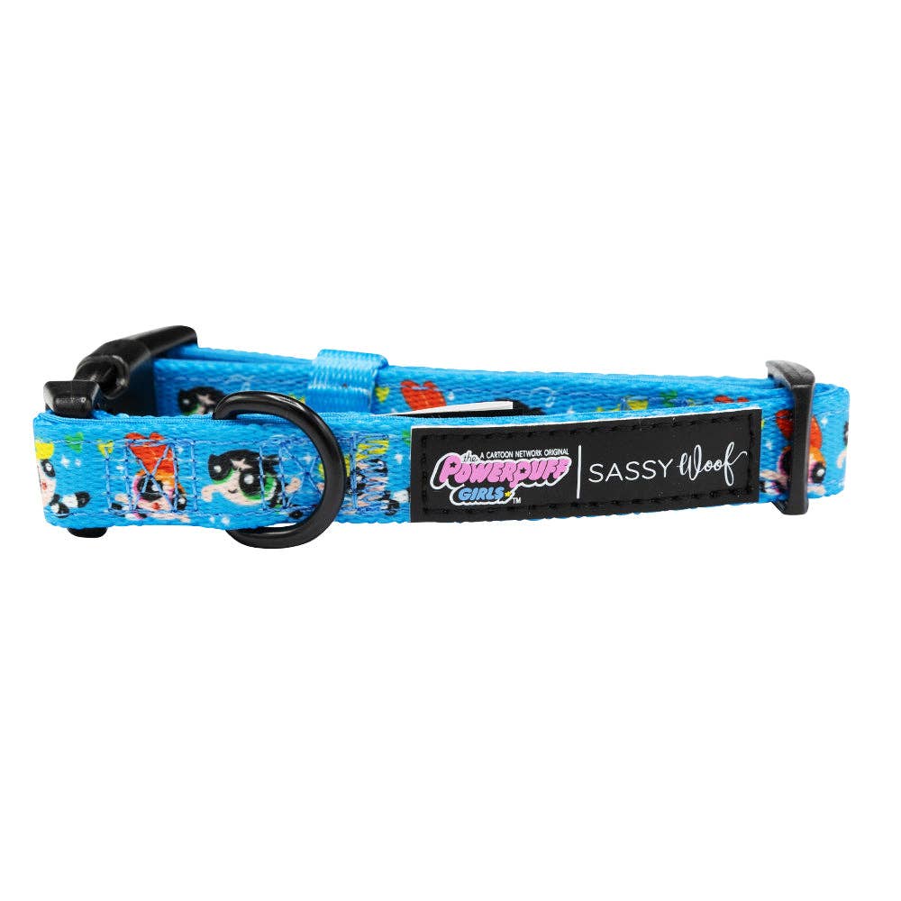 SASSY WOOF - Dog Collar - The Powerpuff Girls™ (Blue): XSmall